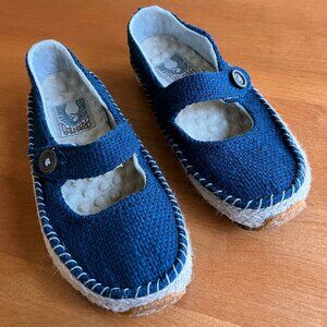 Mary Jane style espadrilles Green Toe by Simple navy blue size 37 / 6.5
